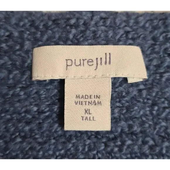 J.Jill Tall Pure Jill Hand-Stitched Contrast Knit Boatneck Old Money Sweater - Picture 6 of 6